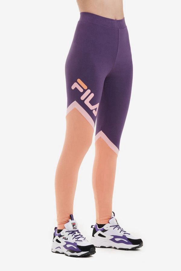 Fila Roxy High Waisted Women's Leggings - Purple/Pink,NZ 681-97643